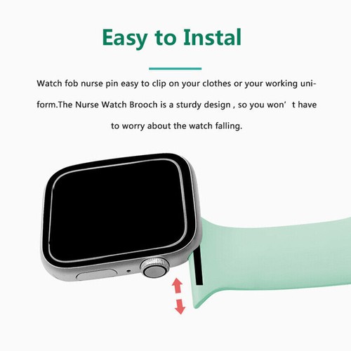 Fob Clip-On Strap Band for Apple Watch for Nurses Midwives Doctors Paramedics - Picture 7 of 15