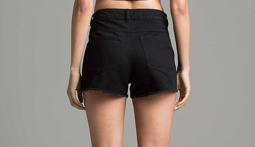 Brave Soul Ken Denim Short Black UK 12 DH8 FF 05 - Picture 6 of 6
