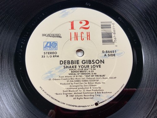 M5-86 DEBBIE GIBSON Shake Your Love - 12” SINGLE - 1987 - 0-86651 - Picture 6 of 9