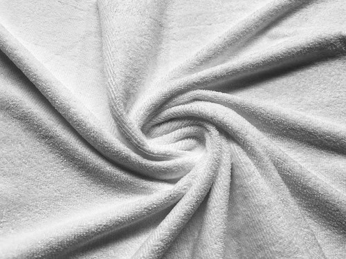 Microfiber Towelling Fabric Material Cleaning Cloth WHITE - Picture 1 of 5