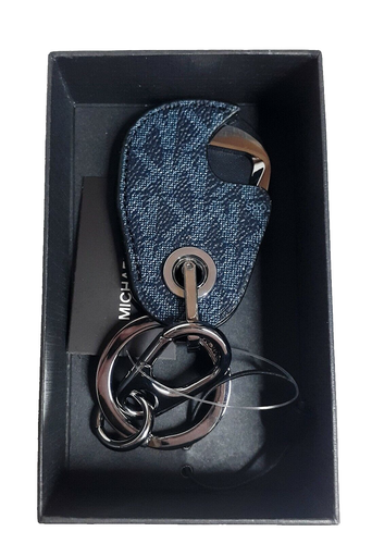 Michael Kors Key Fob Keychain Logo Bottle Opener Admiral PL Blue NWT - Picture 1 of 12