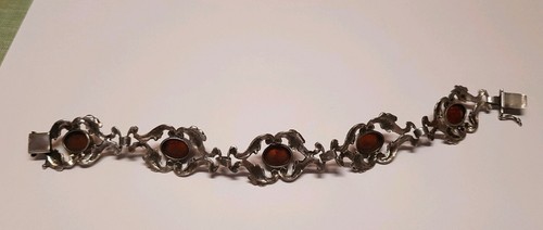 altes Silberarmband 800 Bernstein Top! anschauen!!!! - Picture 2 of 3