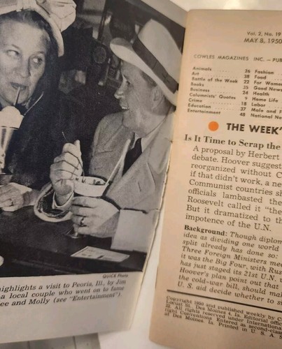 Vintage Quick News Weekly 8. Mai 1950 Band 2 #19 Schauspielerin Rita Hayworth, Kiosk - Bild 4 von 7