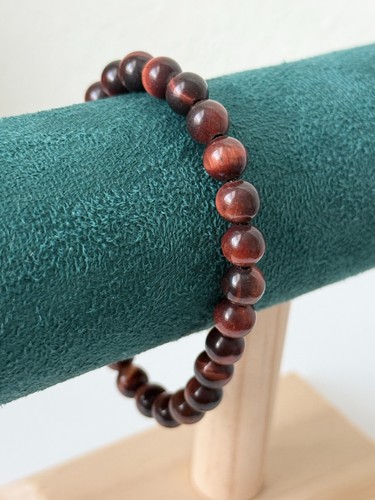 David Yurman Men's Red Tiger's Eye Spiritual Beads Bracelet in Sterling Silver - Picture 4 of 6
