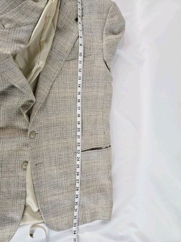 ERMENEGILDO ZEGNA 56 LANG beige mehrfarbig kariert kariert Herren Sportmantel Jacke - Bild 7 von 7