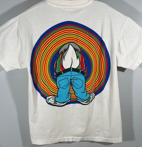 T-shirt vintage punto singolo Looney Tunes Bugs Bunny 1993 rap L hip hop rasta USA - Foto 7 di 10
