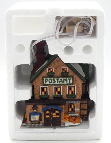 Reparto 56 Villaggio Alpino Christkindl Ufficio Postale Casa Illuminata #805531 Con Scatola - Foto 4 di 15