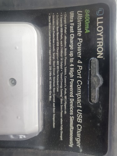 Lloytron A1585 Ultimate Power 4 Port Compact USB Charger For All Mobile Devices - Picture 2 of 2