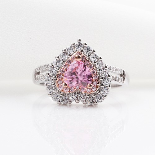 3ct Lover Heart Pink Cz 925 Silver Womens Wedding Gift Engagement Ring Size 5-10 - Picture 12 of 12