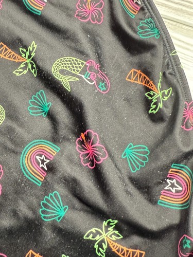 Cat & Jack Girls One-Piece Swimsuit – Size XL – Black with Neon Summer Prints - Picture 2 of 3