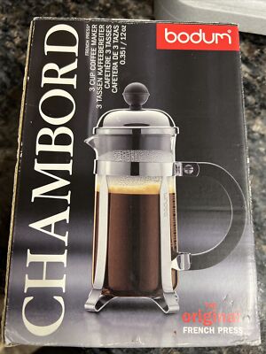 Open Box Bodum Chambord The Original French Press 3 Cup Coffee Maker 0.35L/12oz