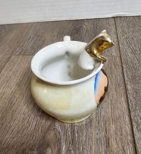 Circa 1915 Souvenir Of Harrisburg, PA Porcelain Chamber Pot Gold Pig - Picture 4 of 7