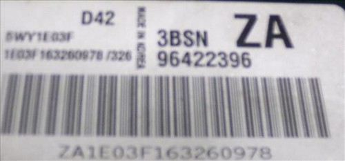 96422396 ecu engine control unit 73282 for CHEVROLET LACETTI 1.6 G 2007 - Picture 4 of 11