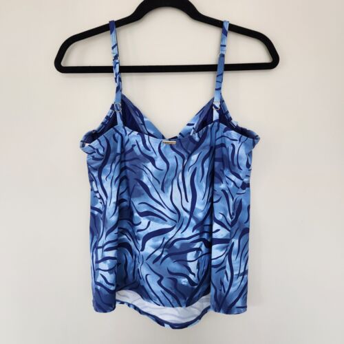 Sunsets 2-PC Swimsuit Simone 38D Underwire Tankini Top & L Bali Bottom NWT Blue - Picture 8 of 13