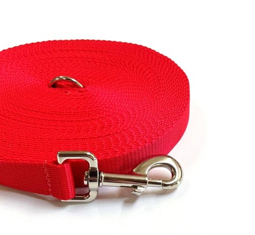 Dog Training Leads 25mm Heavy Webbing 5ft - 100ft Long Tracking Line 20 Colours - Picture 18 of 90