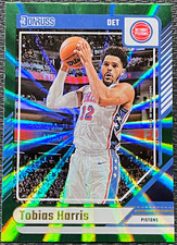 Tobias Harris 2024-25 Panini Donruss #161 Holo Green Laser - Pistons