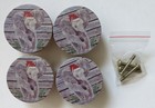 4 Wood Knobs Christmas Elephant Santa Hat Drawer Crafts Holiday Decor Decorative