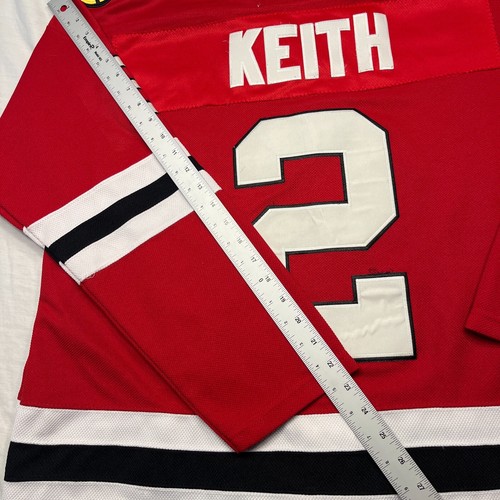 Chicago Blackhawks Jersey Reebok Mens 2XL Red Fight Strap Duncan Keith - Picture 10 of 12