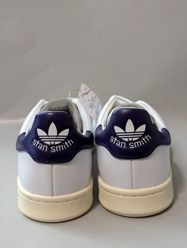 adidas Originals Stan Smith Lux Leather Shoes Mens 9.5 White Purple ID1415 - Picture 7 of 13