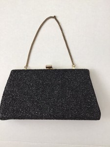 black glitter clutch purse
