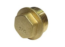 3/4" BSP Brass Flanged Blanking Plug - Brass Fitting With Male Thread