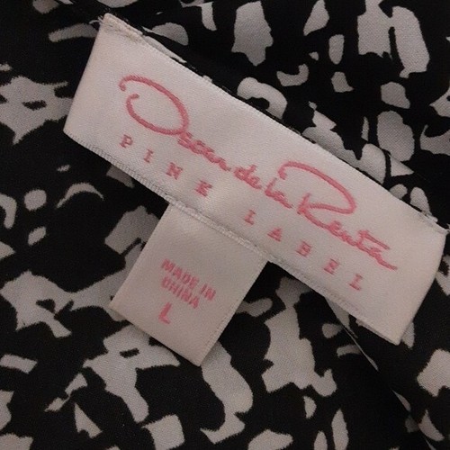 Vestido midi vintage Oscar de la Renta mujer sin cordones animales estampado L - Imagen 5 de 8
