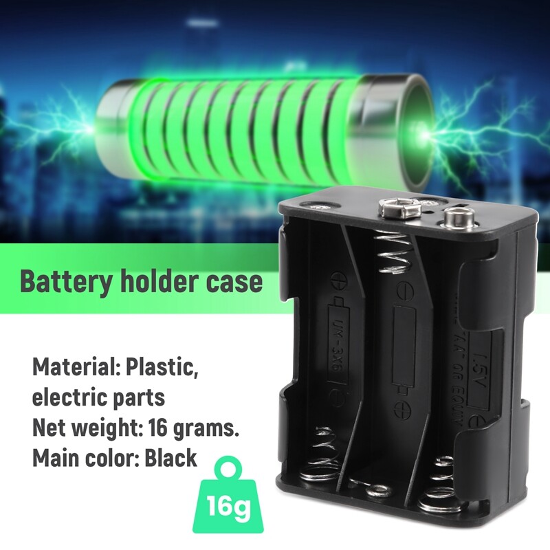 Side Spring 6 x 1.5 V AA Battery Holder Case Box Black K2P83131 eBay