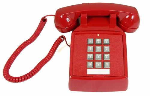 Cortelco 2500-V-RD 250047-vba-20m Desk W/ Volume Red - Bild 1 von 2