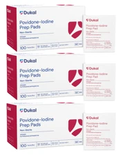 Povidone-Iodine Prep Pads 914 100/Bx Medium (3 Box)