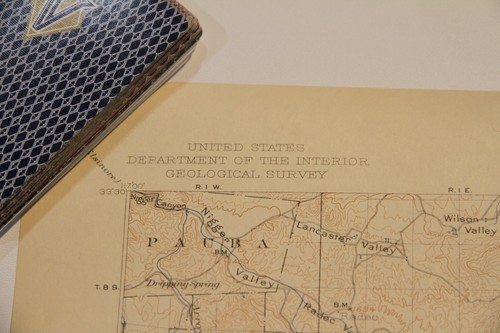ROMONA Quadrangle CA USGS Topographic Map 1903 reprinted 1948 Vintage 21x17 - Picture 2 of 13
