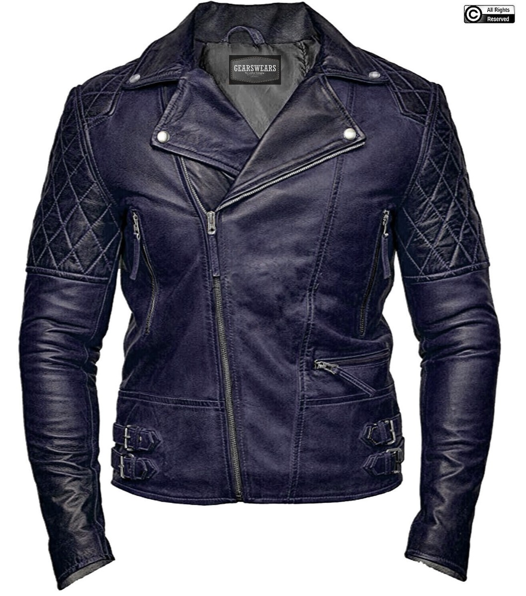 Men's purple shop leather jacket