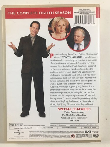 Monk Season Five & Season Eight DVD 4-Disc Sets - Picture 6 of 9