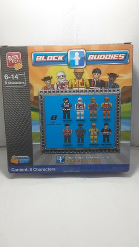 Block Tech Block Buddies 8 City People Figures Age 6-14 2" Tall *NEW,SEALED!! - Picture 2 of 4