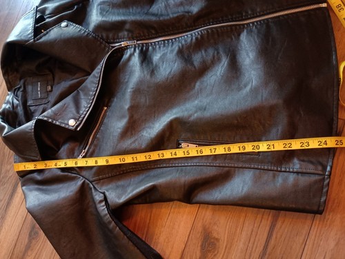 NWOT LANE BRYANT PLUS SIZE BLACK FAUX LEATHER MOTO JACKET SZ 14/16 - Picture 15 of 17