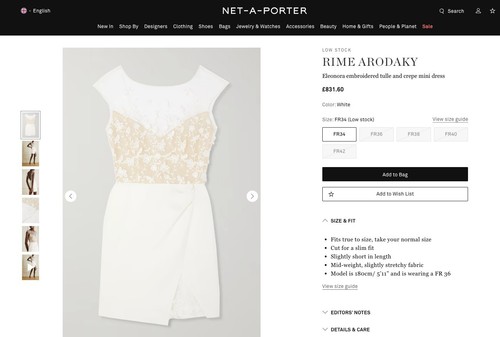 RIME ARODAKY 10 UK White embroidered tulle and crepe mini dress RRP £830 - Picture 2 of 10