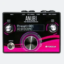 Foxgear Anubi Modulation Box Stereo Guitar Multi Effects Pedal w Buffered Bypass