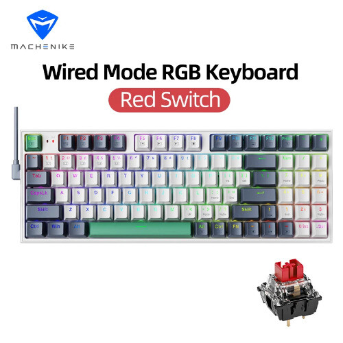 Mechanical Keyboard Keyboard Wired Keyboard Hot Swappable 94 Keys RGB Light - Picture 8 of 14