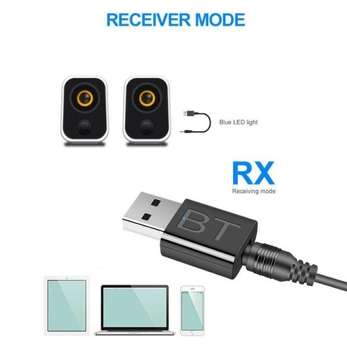`2 in 1 USB Bluetooth 5.0 Transmitter Receivers Audio For TV/PC/Car G3I3 E7A9 - Bild 7 von 17