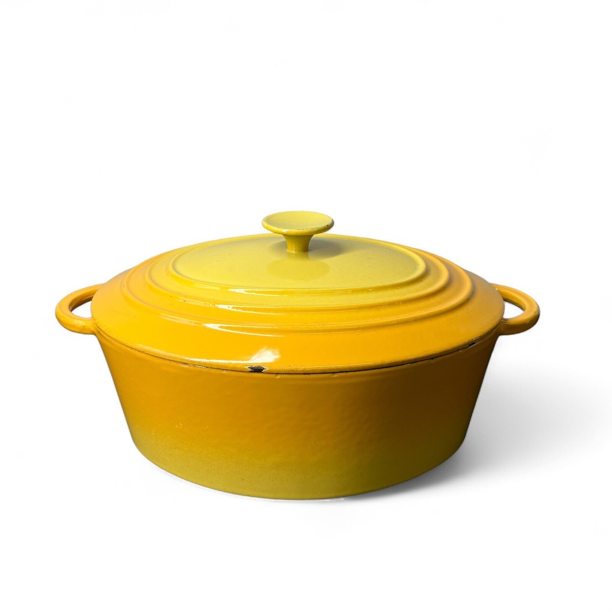 Le Creuset Enameled Cast Iron Oval Shape No 31 Dutch Oven Yellow