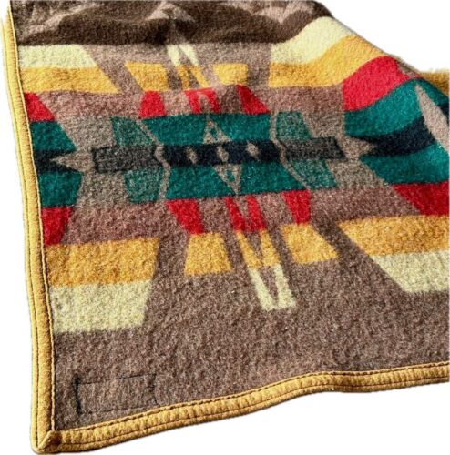1930's Pendleton Cayuse Indian blanket, beacon pattern, Navajo Real vintage JP - Picture 15 of 16