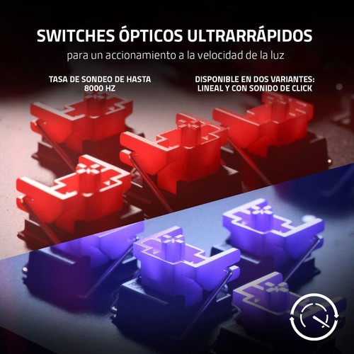 * Razer Huntsman V2 Purple Switch Klawiatura do gier RGB Podświetlenie erg - Zdjęcie 2 z 6
