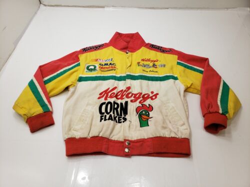 Nascar Kelloggs Corn Flakes Terry Labonte Youth Kids Jacket Full Zip Size L - Picture 1 of 16
