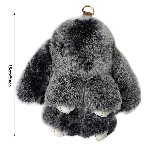 Plush Bunny Keychain Toy Rabbit Fur Bag Pendant Charm Decoration Gift - Picture 8 of 14