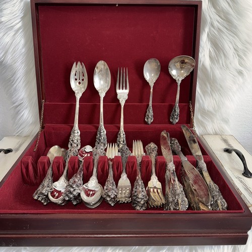 Vintage Baroque By Godinger Silver Plated 65 Piece Flatware Set Service For 12