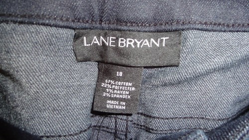 LANE BRYANT HIGH RISE DENIM JEGGING JEANS DARK WASH 18 NWT - Foto 3 di 6