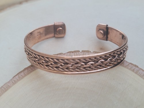Copper Magnetic Bracelet Arthritis Pain Therapy Energy Cuff Bangle Men & Women - Picture 63 of 76