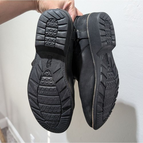 Teva De La Vina Dos hohe Lederstiefel Größe 9 schwarz kniehoch Gurt Komfort - Bild 8 von 8