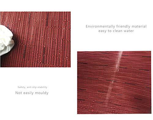 Heat-Resistant Placemats Decoration Washable Anti-Skid PVC Woven 4 pcs Blue - Picture 3 of 4