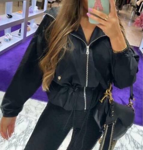 Abrigo Mac con capucha ligera con cremallera impermeable para mujer (Reino Unido S-M - M-L) - Imagen 3 de 12