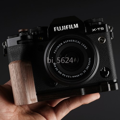 Wooden L Type Bracket Base Grip Handle for Fujifilm XT5 Fuji X-T5 Camera Tripod - Picture 7 of 39